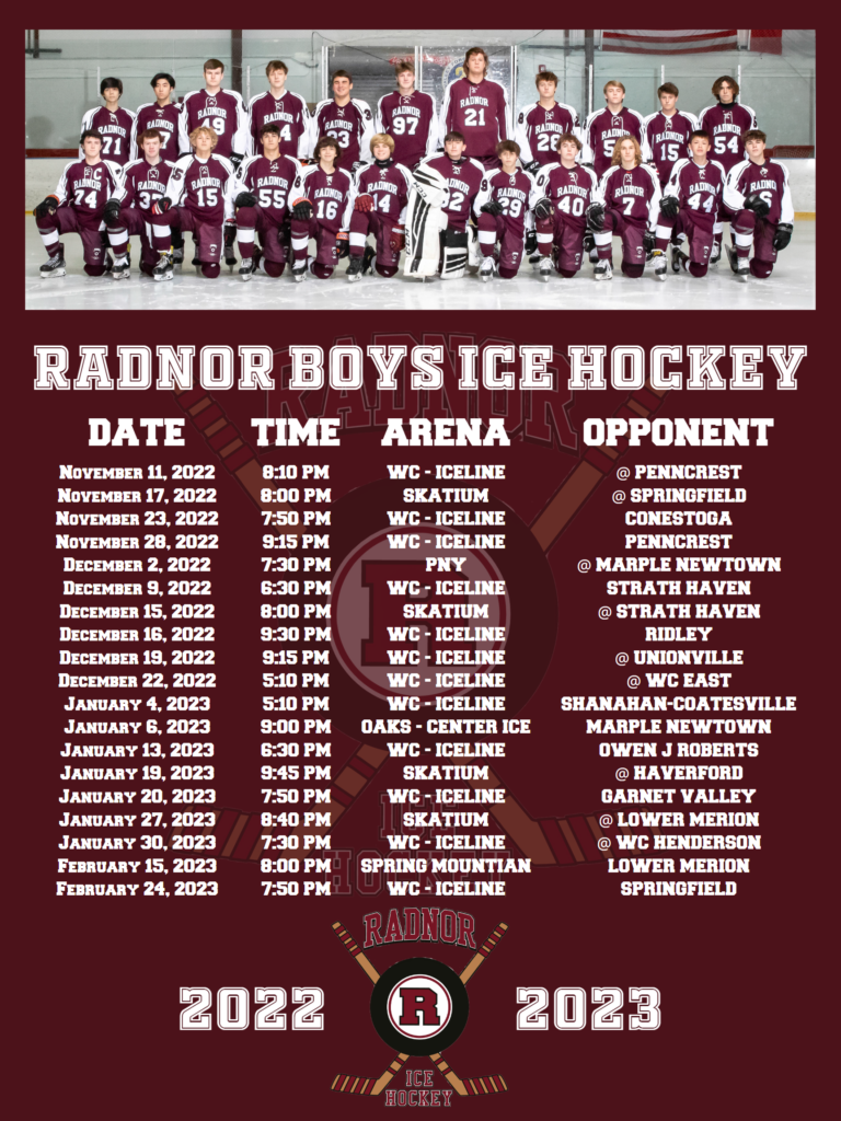 2022-23 RHS Boys Schedule Poster